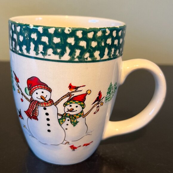 Lot of 3 Vintage Snowmen & Santa Claus Christmas Winter Holiday Ceramic Mugs - Picture 6 of 14